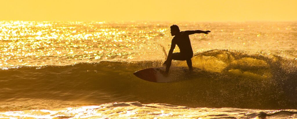サーフィン　日没