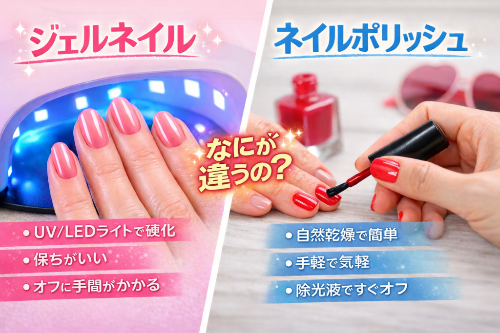 ジェルとポリッシュの違い
