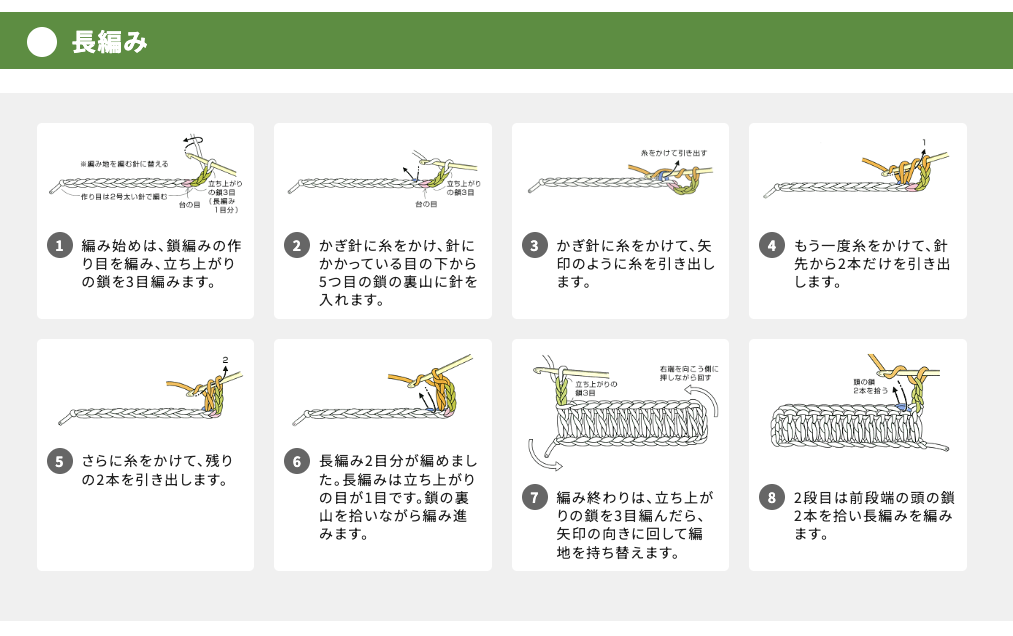 長編み　手づくりタウン